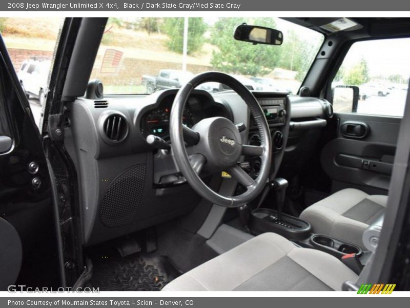 Black / Dark Slate Gray/Med Slate Gray 2008 Jeep Wrangler Unlimited X 4x4