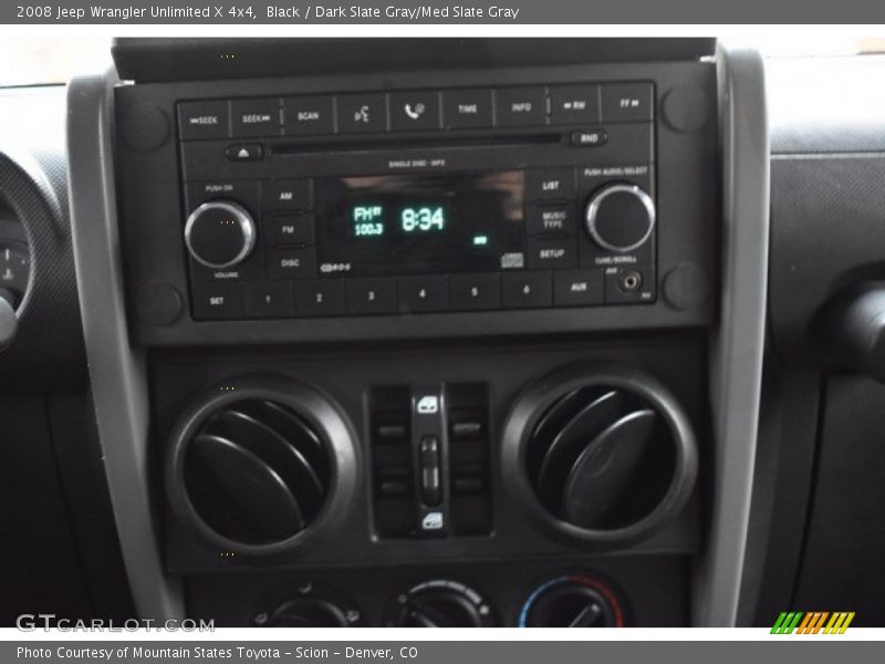 Black / Dark Slate Gray/Med Slate Gray 2008 Jeep Wrangler Unlimited X 4x4