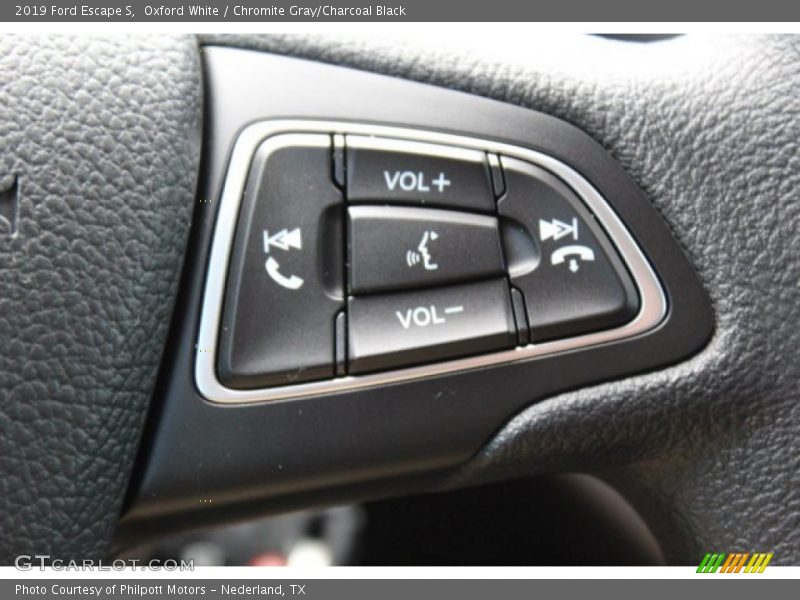 Oxford White / Chromite Gray/Charcoal Black 2019 Ford Escape S