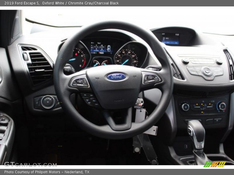 Oxford White / Chromite Gray/Charcoal Black 2019 Ford Escape S
