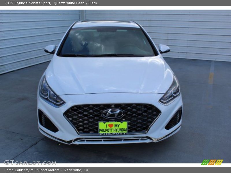 Quartz White Pearl / Black 2019 Hyundai Sonata Sport