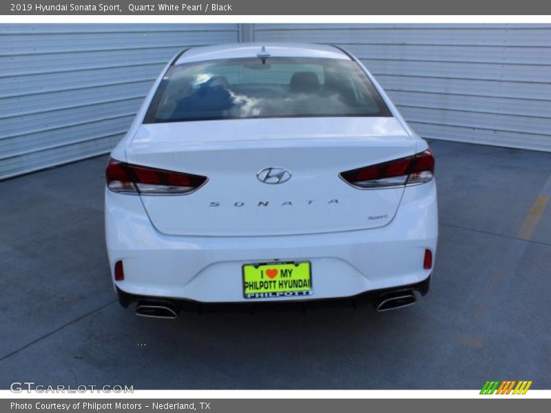 Quartz White Pearl / Black 2019 Hyundai Sonata Sport