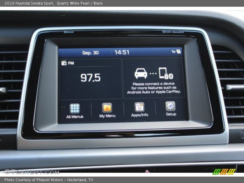 Quartz White Pearl / Black 2019 Hyundai Sonata Sport