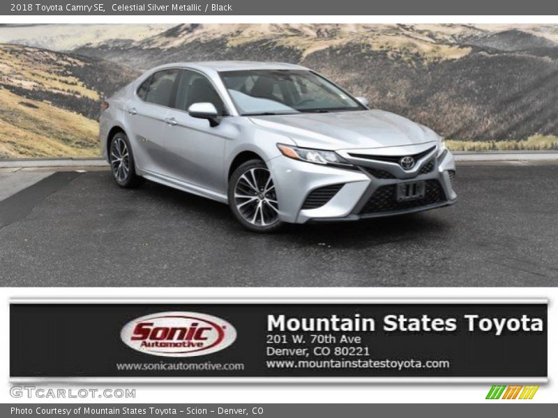 Celestial Silver Metallic / Black 2018 Toyota Camry SE
