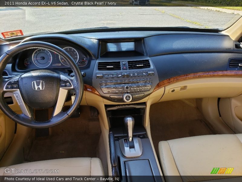 Crystal Black Pearl / Ivory 2011 Honda Accord EX-L V6 Sedan