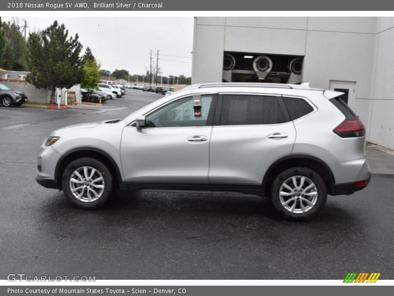 Brilliant Silver / Charcoal 2018 Nissan Rogue SV AWD