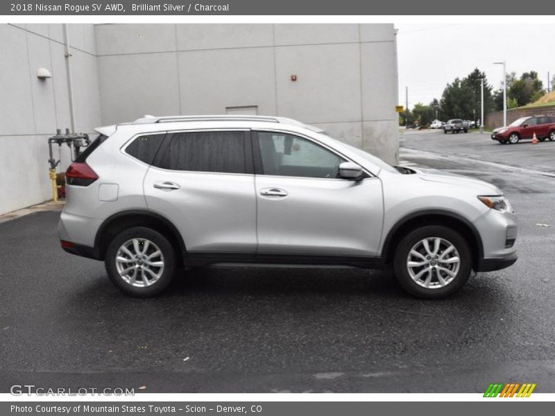 Brilliant Silver / Charcoal 2018 Nissan Rogue SV AWD