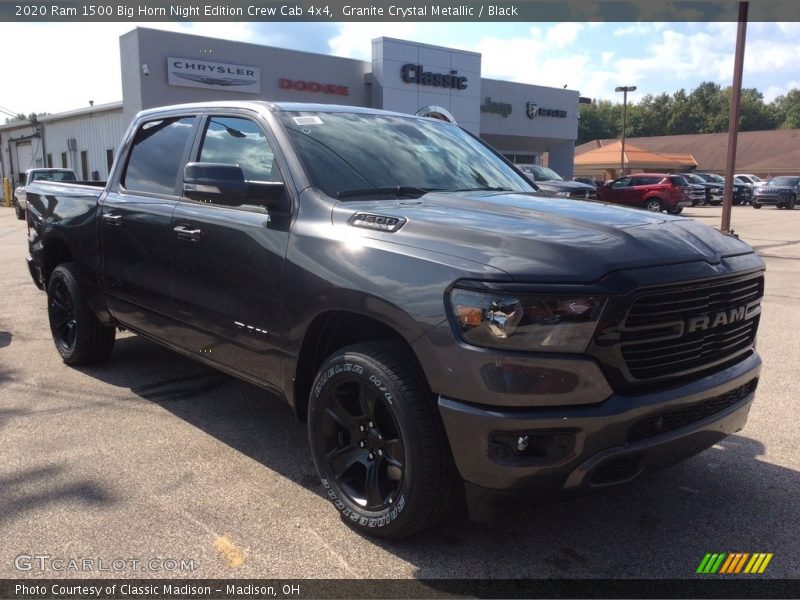 Granite Crystal Metallic / Black 2020 Ram 1500 Big Horn Night Edition Crew Cab 4x4