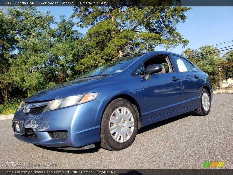 Atomic Blue Metallic / Gray 2010 Honda Civic DX-VP Sedan