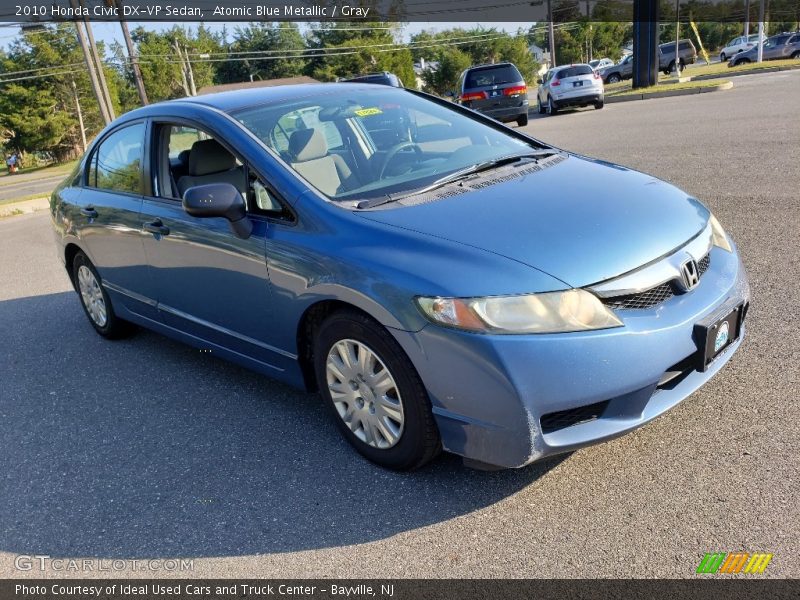 Atomic Blue Metallic / Gray 2010 Honda Civic DX-VP Sedan