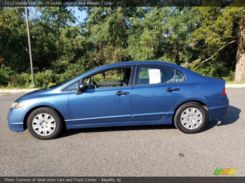 Atomic Blue Metallic / Gray 2010 Honda Civic DX-VP Sedan