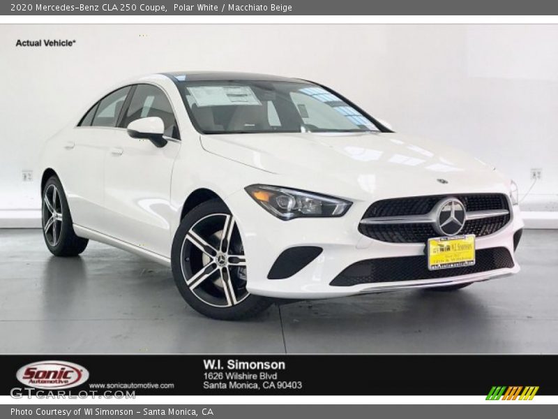 Polar White / Macchiato Beige 2020 Mercedes-Benz CLA 250 Coupe