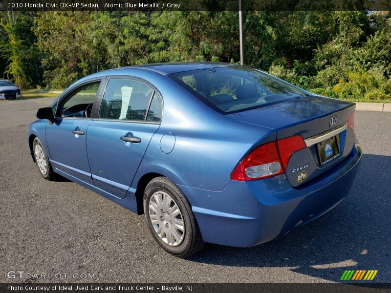 Atomic Blue Metallic / Gray 2010 Honda Civic DX-VP Sedan