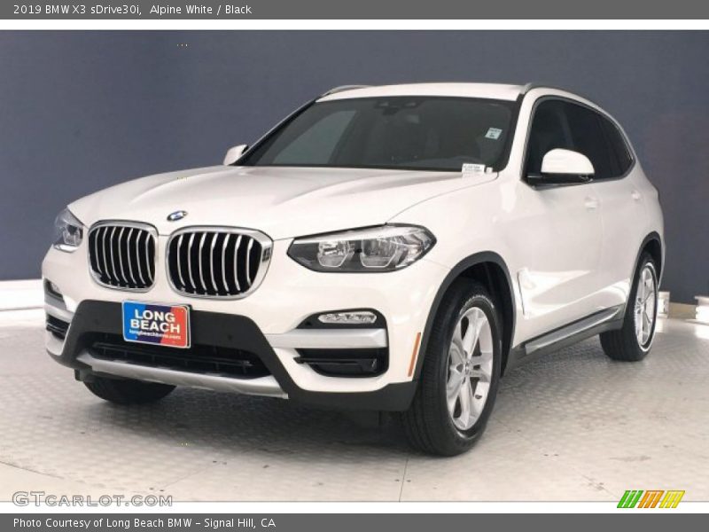 Alpine White / Black 2019 BMW X3 sDrive30i