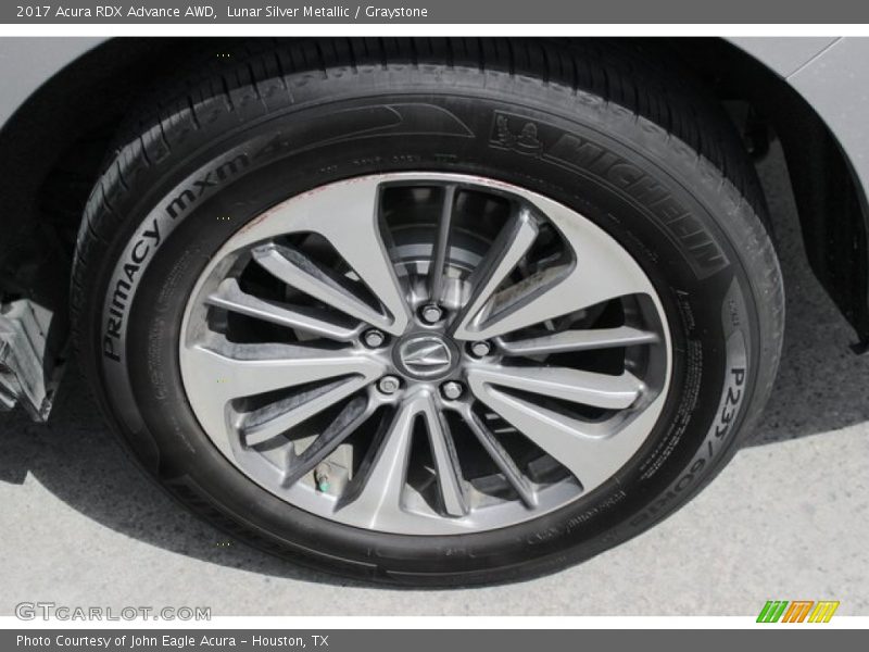 Lunar Silver Metallic / Graystone 2017 Acura RDX Advance AWD
