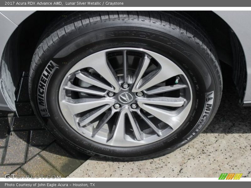 Lunar Silver Metallic / Graystone 2017 Acura RDX Advance AWD