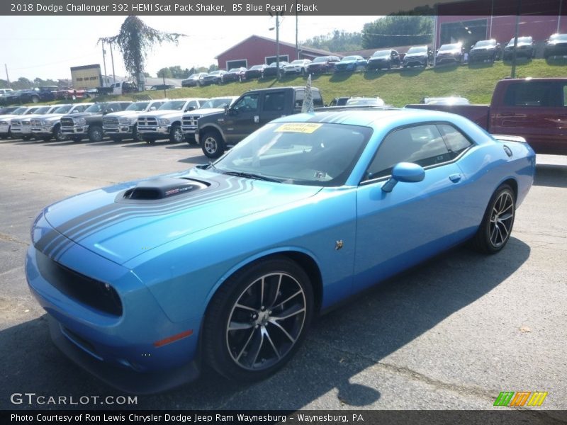 B5 Blue Pearl / Black 2018 Dodge Challenger 392 HEMI Scat Pack Shaker