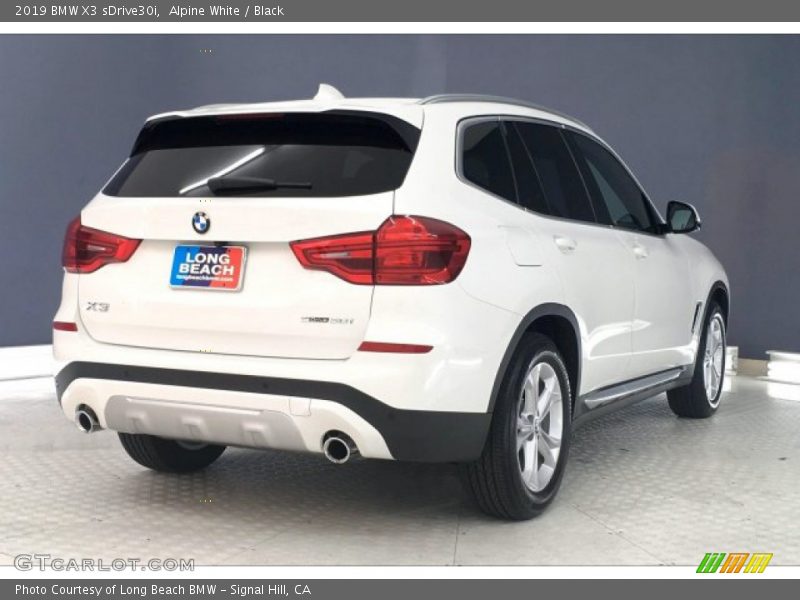 Alpine White / Black 2019 BMW X3 sDrive30i