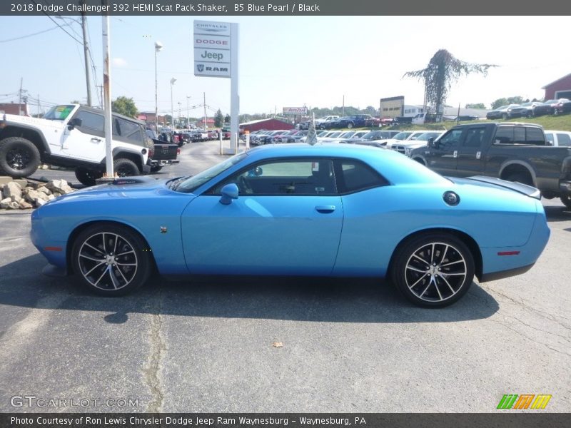 B5 Blue Pearl / Black 2018 Dodge Challenger 392 HEMI Scat Pack Shaker
