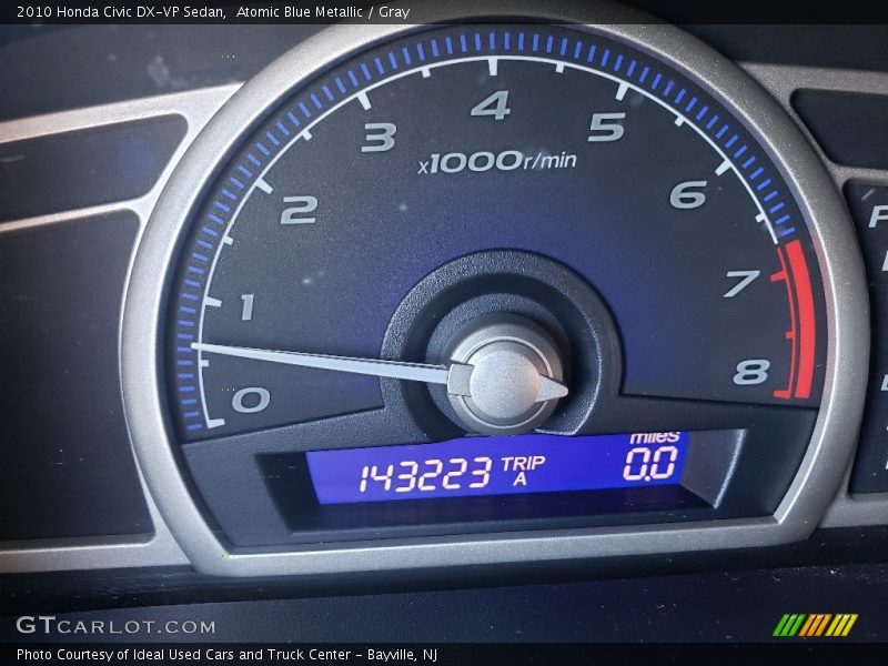 Atomic Blue Metallic / Gray 2010 Honda Civic DX-VP Sedan