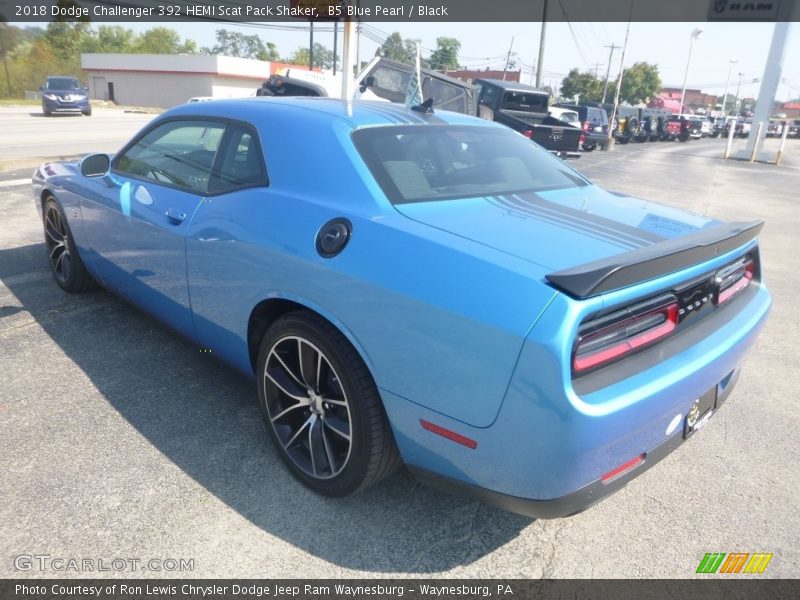 B5 Blue Pearl / Black 2018 Dodge Challenger 392 HEMI Scat Pack Shaker