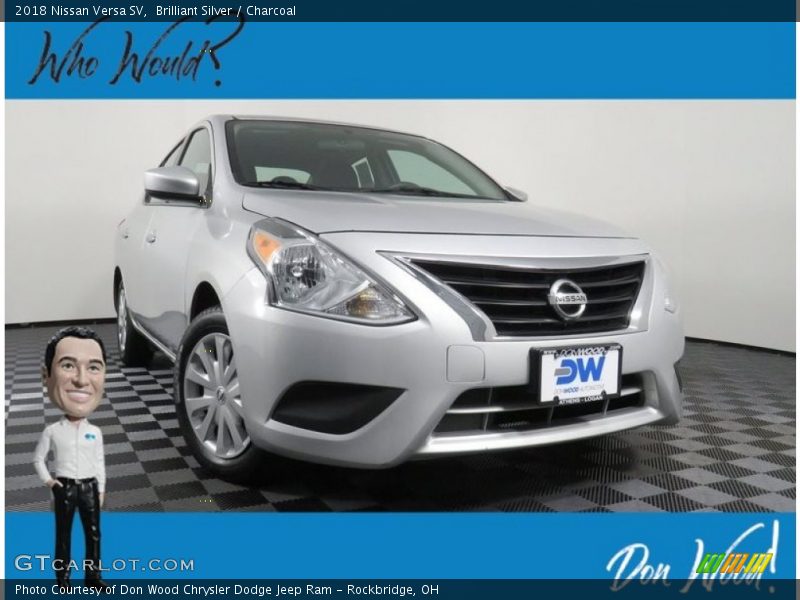 Brilliant Silver / Charcoal 2018 Nissan Versa SV