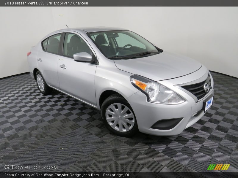 Brilliant Silver / Charcoal 2018 Nissan Versa SV