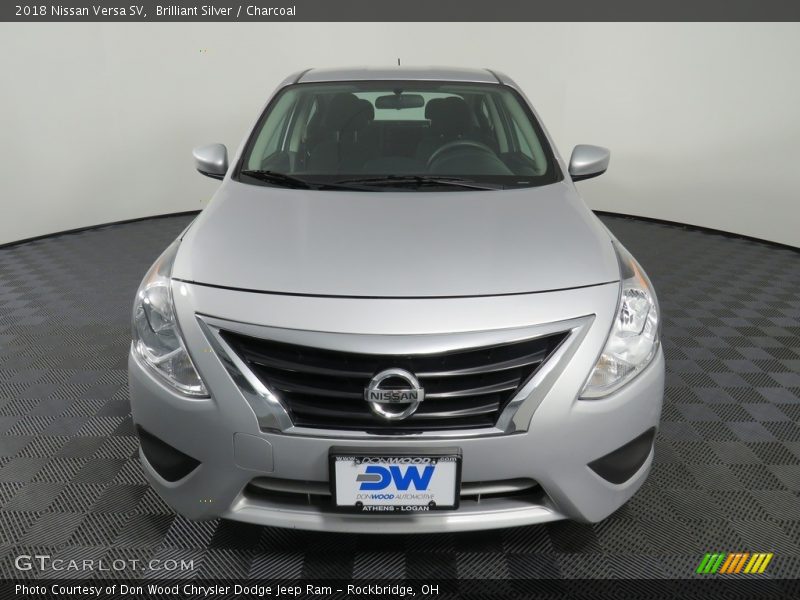 Brilliant Silver / Charcoal 2018 Nissan Versa SV