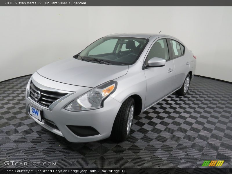 Brilliant Silver / Charcoal 2018 Nissan Versa SV