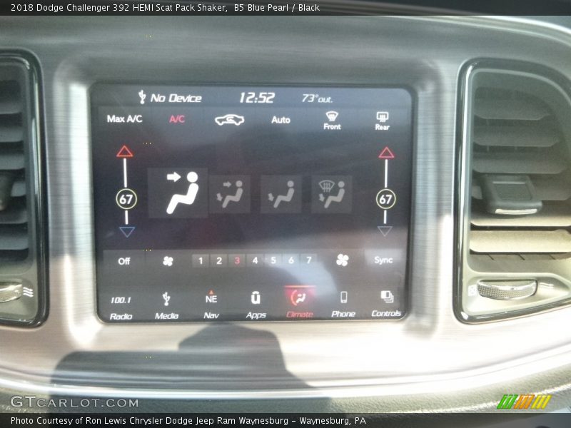 B5 Blue Pearl / Black 2018 Dodge Challenger 392 HEMI Scat Pack Shaker