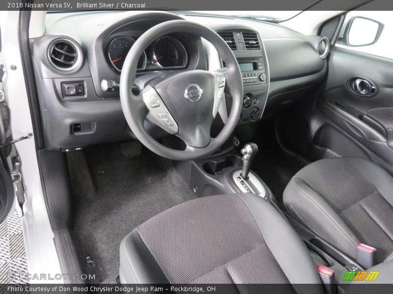 Brilliant Silver / Charcoal 2018 Nissan Versa SV