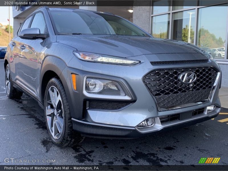 Sonic Silver / Black 2020 Hyundai Kona Ultimate AWD