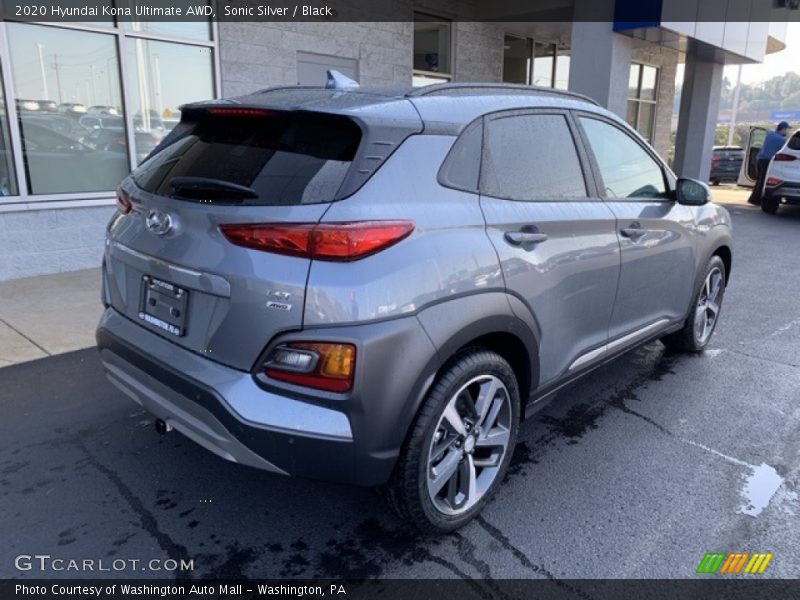 Sonic Silver / Black 2020 Hyundai Kona Ultimate AWD