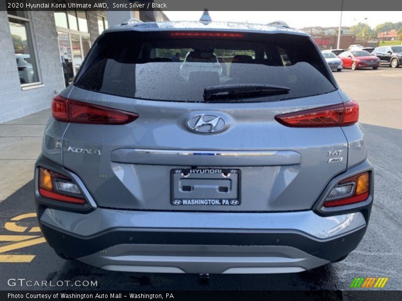 Sonic Silver / Black 2020 Hyundai Kona Ultimate AWD