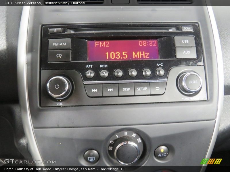 Brilliant Silver / Charcoal 2018 Nissan Versa SV
