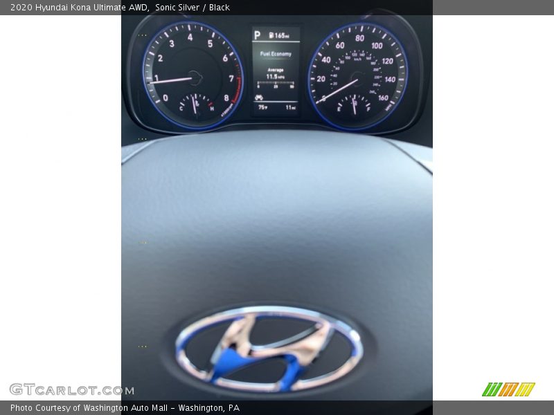 Sonic Silver / Black 2020 Hyundai Kona Ultimate AWD
