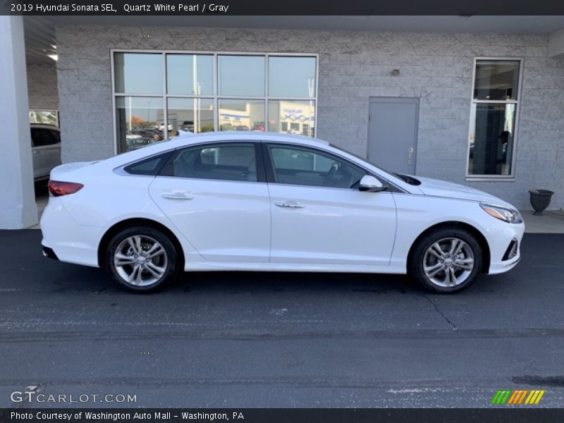 Quartz White Pearl / Gray 2019 Hyundai Sonata SEL