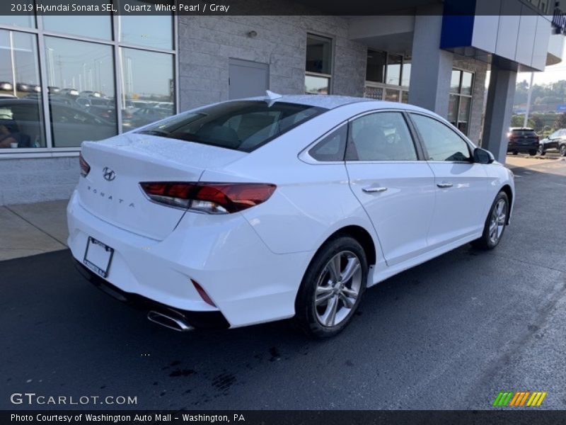 Quartz White Pearl / Gray 2019 Hyundai Sonata SEL
