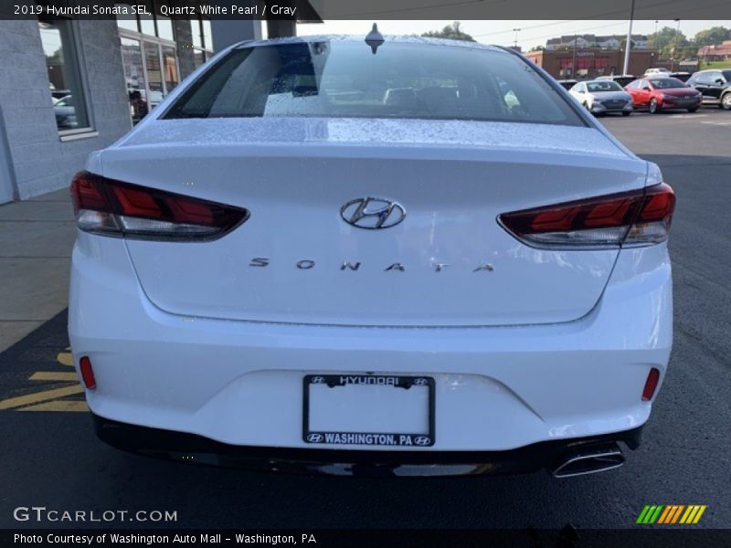 Quartz White Pearl / Gray 2019 Hyundai Sonata SEL
