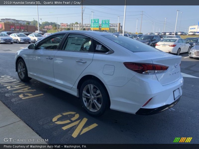 Quartz White Pearl / Gray 2019 Hyundai Sonata SEL