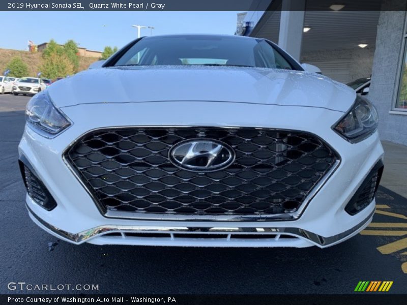 Quartz White Pearl / Gray 2019 Hyundai Sonata SEL