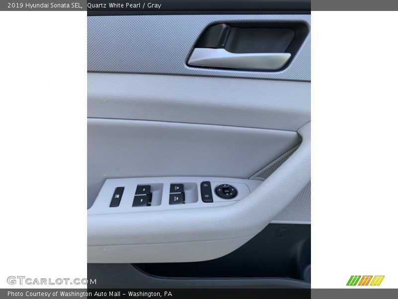 Quartz White Pearl / Gray 2019 Hyundai Sonata SEL