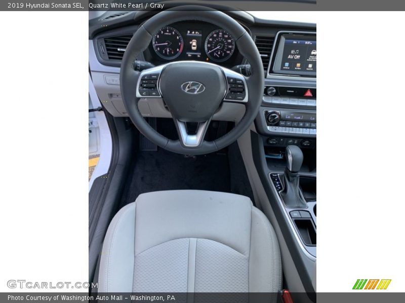 Quartz White Pearl / Gray 2019 Hyundai Sonata SEL