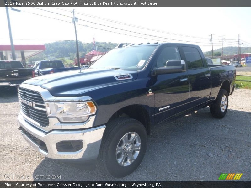 Patriot Blue Pearl / Black/Light Frost Beige 2019 Ram 2500 Bighorn Crew Cab 4x4
