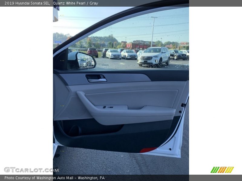 Quartz White Pearl / Gray 2019 Hyundai Sonata SEL