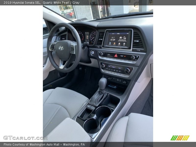 Quartz White Pearl / Gray 2019 Hyundai Sonata SEL