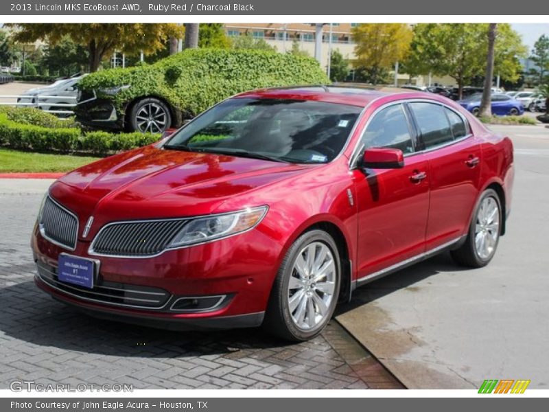 Ruby Red / Charcoal Black 2013 Lincoln MKS EcoBoost AWD