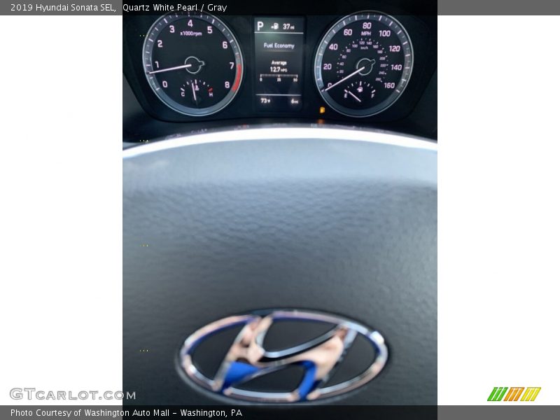 Quartz White Pearl / Gray 2019 Hyundai Sonata SEL