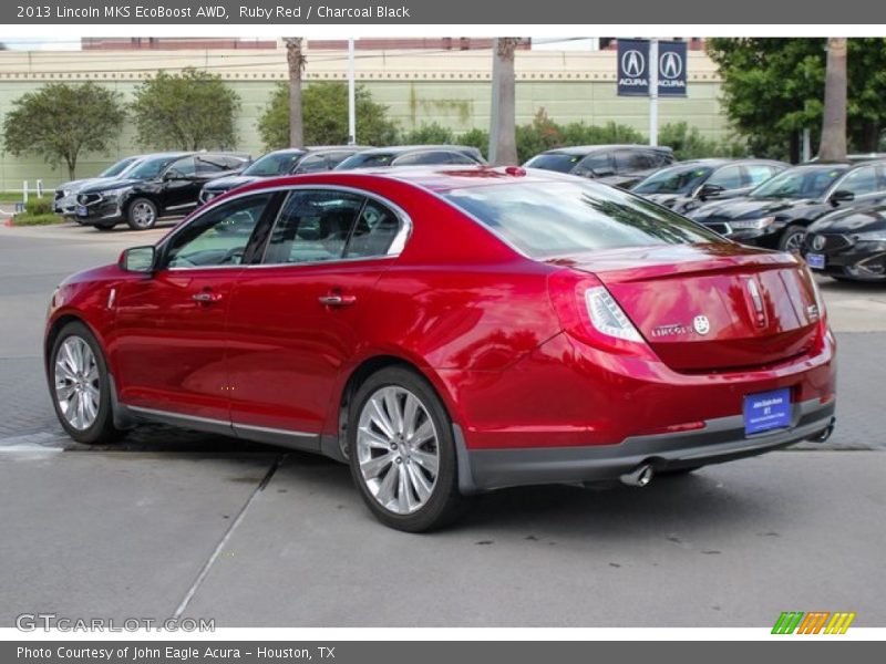 Ruby Red / Charcoal Black 2013 Lincoln MKS EcoBoost AWD
