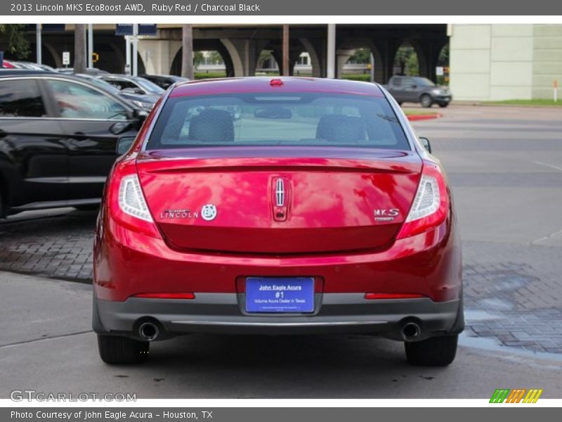 Ruby Red / Charcoal Black 2013 Lincoln MKS EcoBoost AWD